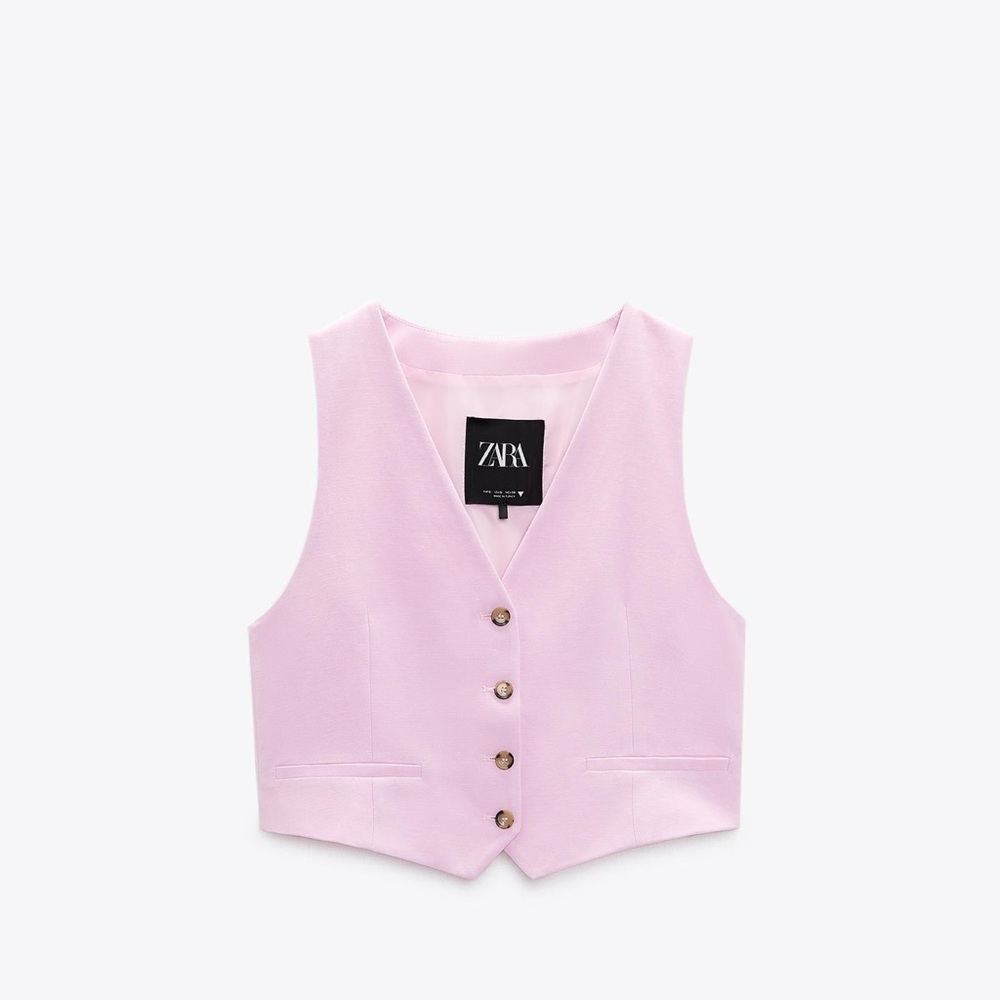 Zara Soft Pink Sleeveless Top